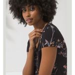 Soma Cool Nights Short Sleeve Veiled Floral Grand Black Nightgown, sz S Photo 1