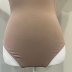 Babaton Aritzia Contour Square Neck Bodysuit Tan Short Sleeve Basic Layer Medium Photo 4