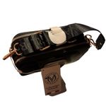 Valentino Orlandi Black Patent Leather Crossbody Camera Bag with Gold Hardware Photo 2