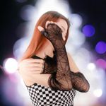 Stylish Spider Pattern Lace Fingerless Gloves‎ Photo 2