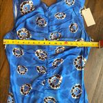 MELLODAY  Blue Floral Asymmetrical Midi Skirt Photo 10