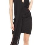 One33 Social Fringe‎ Drape Detail Mini Dress Black 10 Photo 0