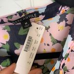 J.Crew  mercantile pink floral long sleeves chiffon dress size medium spring‎ Photo 3