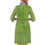 Gretchen Scott Breezy Blouson Sunshine Plaid Green Dress Size Small Photo 2