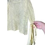 Honey & T Yellow Knit Bell Tie Sleeve Sweater Size Large Photo 2