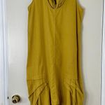For Cynthia Mustard Lagenlook Linen Dress Sz M Photo 0