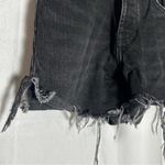 ZARA 100% Cotton Black Raw Hem Fringe Denim Jean Shorts Size 2 Photo 2