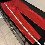 Guess faux leather vegan casual chino pant, red, sz 8, stretchy, NWOT Photo 12