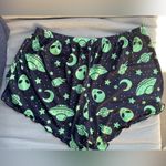 Alien Print Black and Neon Green Sleepwear Shorts 2XL sleep soft comfy new 2x Photo 2