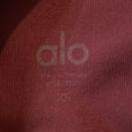 Alo Yoga  Burgundy Mesh Leg Capri Pants Photo 5
