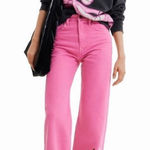 Desigual  Wide Leg Pink Panther Jeans NWT Size‎ EU 38/US 8 Photo 0