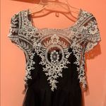 SheIn  Black Dress with White Lace Overlay Photo 4