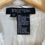 Etcetera Blazer Jacket Womens 10 White Viscose Pile Shag Lined Photo 6