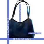 Kate Spade  "LENA" TRIPLE COMPARTMENT BLACK PEBBLED LEATHER SHOULDER BAG NWT Photo 9