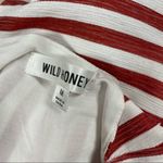 Wild Honey  Red White Candy Striped Wrap Mini Skirt Beach Cover Up Size M NWOT Photo 9