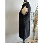 Miss Me  Black Laced Up Faux Suede Crew Neck Sleeveless Shift Dress Large Women's Photo 3