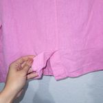 ZARA Pink Roll Tab Double Breasted Button Down Shirt Size Medium Photo 5