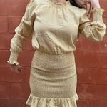 Forever 21  Yellow Gingham Long Sleeved Dress Photo 0