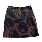 Boden velvet tulip print skirt brown/ black size 6 Brown Photo 0