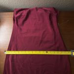 LE LIS Collection Strapless Bodycon Midi Dress XS Burgundy Satin Cocktail Red Photo 5