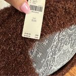 Anthropologie  Maeve Brown Y2K Eyelash Knit Sweater, Size XXS Photo 6