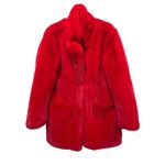 Apparis Sophie Faux Fur Jacket Scarlet Red Size S Photo 6