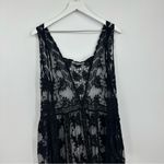 Woven Heart  Black Lace Cardigan Vest Size Medium Boho Grunge Whimsical Photo 1