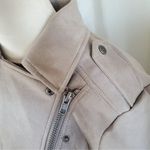 Philosophy NWT Beige Sand Faux Suede Moto Jacket Photo 7