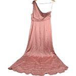 Dessy Collection One Shoulder Ruched Empire Waist Bridesmaid Formal Gown 16 3111 Pink Photo 1