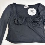 Princess Polly  Raeni Black Long Sleeve Bustier Top | Corset Crop Top | NWT Size Photo 1