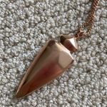 Kendra Scott  Staley Arrowhead Rose Gold Statement Necklace Adjustable Like New Photo 4