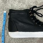 Rebecca Minkoff Size 8.5 Sandi Black Zipper Perforated Leather High Top Sneakers Photo 13