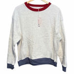 Sundry  Pullover Sweatshirt Gray Blue Red M Photo 0