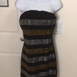Bongo Strapless  Studded Metallic L Black & Gold Photo 0