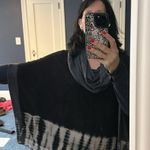 Gypsy 05  from Anthropologie poncho boho chic one size Black and Gray Women's Photo 7