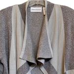Alfred Dunner Crescent Sparkle Waterfall Front Cardigan Gray Silver Holiday SZ M Photo 1