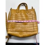 Madewell The Zip Top Transport Crossbody Bag Brown Embossed Crocodile Leather Photo 13