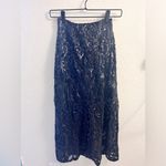 ALAMOUR The Label Mauris Black Sequin Sheer Maxi Skirt Cocktail Size XXS Photo 1