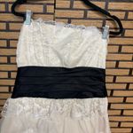 Masquerade  White And‎ Black Lace Strapless Dress Size 16/17 Photo 2