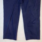 Talbots  Signature Crop Womens 10 Navy Blue Flat‎ Front Crop Career Pants Photo 3