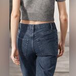 ZARA ZW COLLECTION RHINESTONE HIGH WAIST BOOTCUT STRAIGHT LEG JEANS SIZE 4 NEW Photo 6