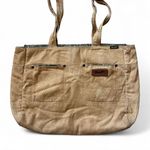 Wrangler Corduroy Tan Tote Bag with Green Bandana Lining Western Ranch Style Photo 0