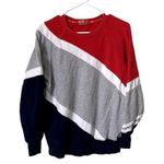 Tommy Hilfiger Sport red, gray, blue crewneck sweater fleece comfortable warm Photo 0