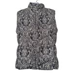 Talbots ‎ Jacket down Puffer Sleeveless women's size S Black Beige Photo 1