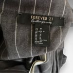 Forever 21 CONTEMPORARY Gray Mini Skirt & Suspenders With White Pinstripes | EUC Photo 5