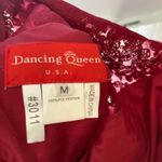 Dancing Queen Red Lace Beaded Sequins Dress  M Photo 3
