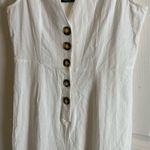 Nasty Gal White Button-Front Woman’s Jumpsuit size 6 Photo 4