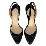 Christian Louboutin Black Leather & Patent Slingback Heels Size 38 Pumps Photo 4