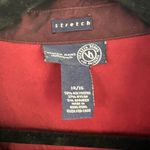 Lane Bryant Venezia Jeans Stretch Button Down Top Shirt Womens Plus Size 14/16 Burgundy Photo 3