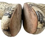 Free People  Chunky Leather Snakeskin Ankle Boots Booties Size 7.5 Y2K Block Heel Photo 12